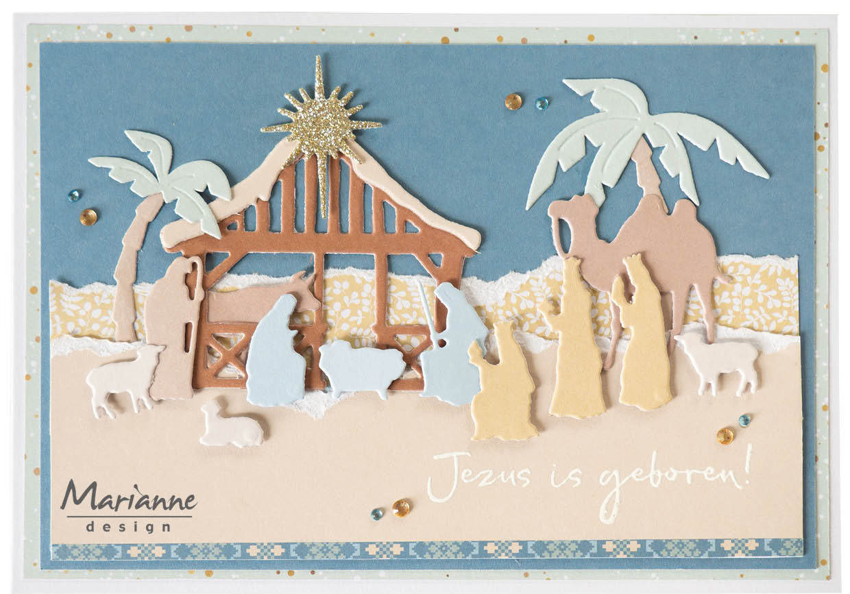 COL1576 Dies Marianne Design Collectables -Marleen Nativity Set