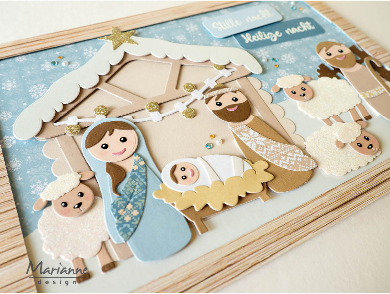 COL1576 Dies Marianne Design Collectables -Marleen Nativity Set