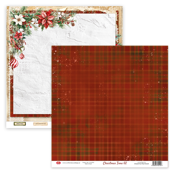 CPS-CHT30-12 Paper set 12x12" Christmas Time -12 sheets