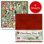 CPS-CHT30-6 Paper set 30.5x30.5cm-Craft&You Design - Christmas Time
