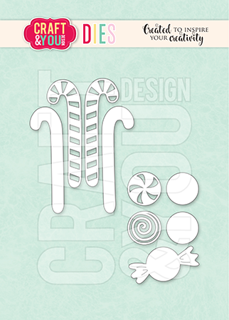 CW369 Cutting Die -Candy Canes Craft&You Design