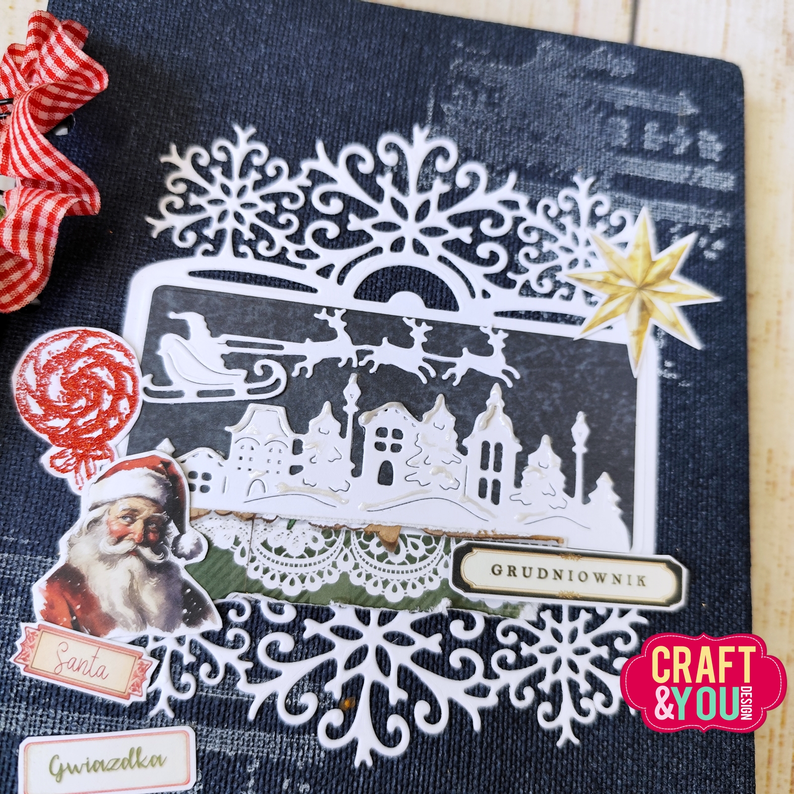 CW371 Cutting Die -Santa Claus with sleigh Craft&You Design