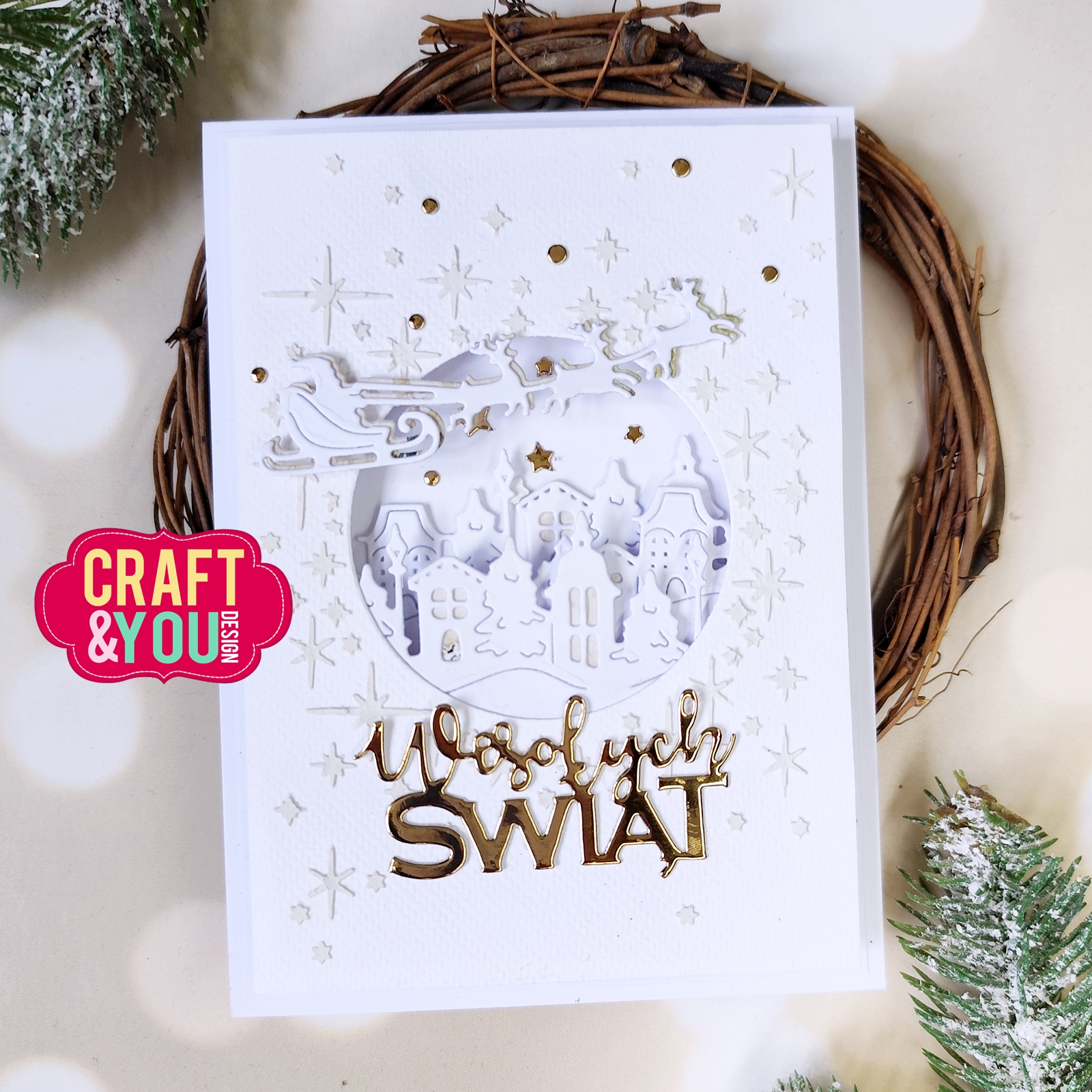 CW371 Cutting Die -Santa Claus with sleigh Craft&You Design