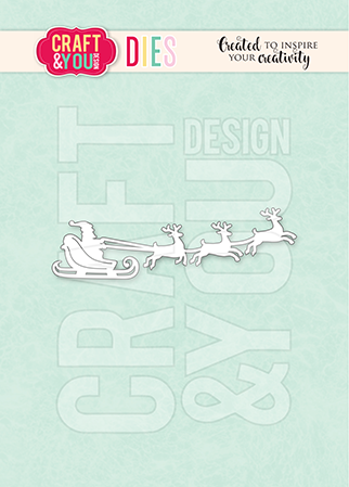 CW371 Cutting Die -Santa Claus with sleigh Craft&You Design