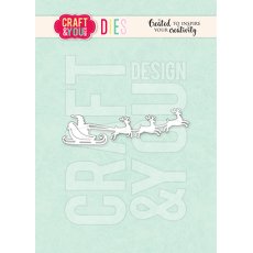 CW371 Cutting Die -Santa Claus with sleigh Craft&You Design
