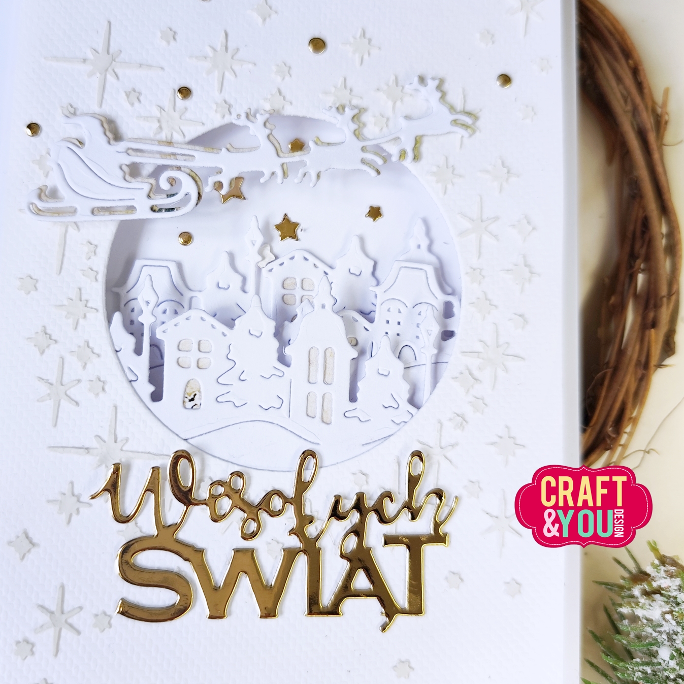CW374 Cutting Die -Village Border Craft&You Design