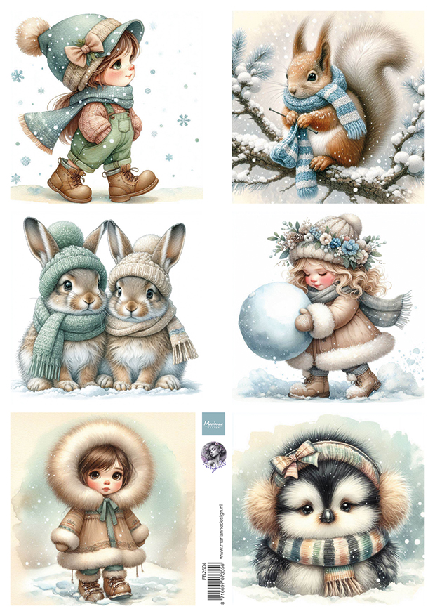 FB2504 one side paper A4 Marianne Design-Cosy Winter- by Fairybells