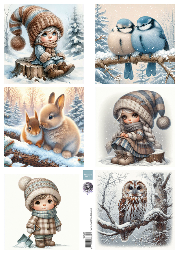 FB2505 one side paper A4 Marianne Design-Dreamy Winter- by Fairybells