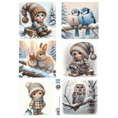 FB2505 one side paper A4 Marianne Design-Dreamy Winter- by Fairybells 