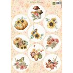 VK9637 one side paper A4 Marianne Design- Autumn Flowers