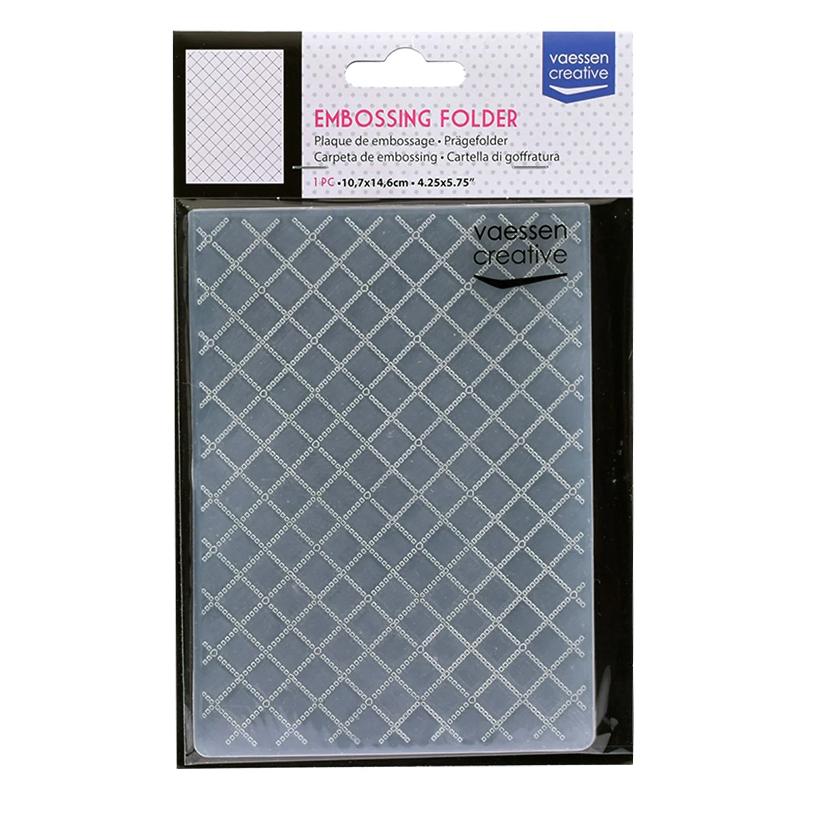 100605-033 Vaessen Creative • Embossing Folder 10,7x14,6cm- Wire Mesh Fencing