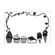 100605-303 Vaessen Creative • Embossing Folder 10,7x14,6cm-Desserts