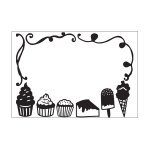 100605-303 Vaessen Creative • Embossing Folder 10,7x14,6cm-Desserts