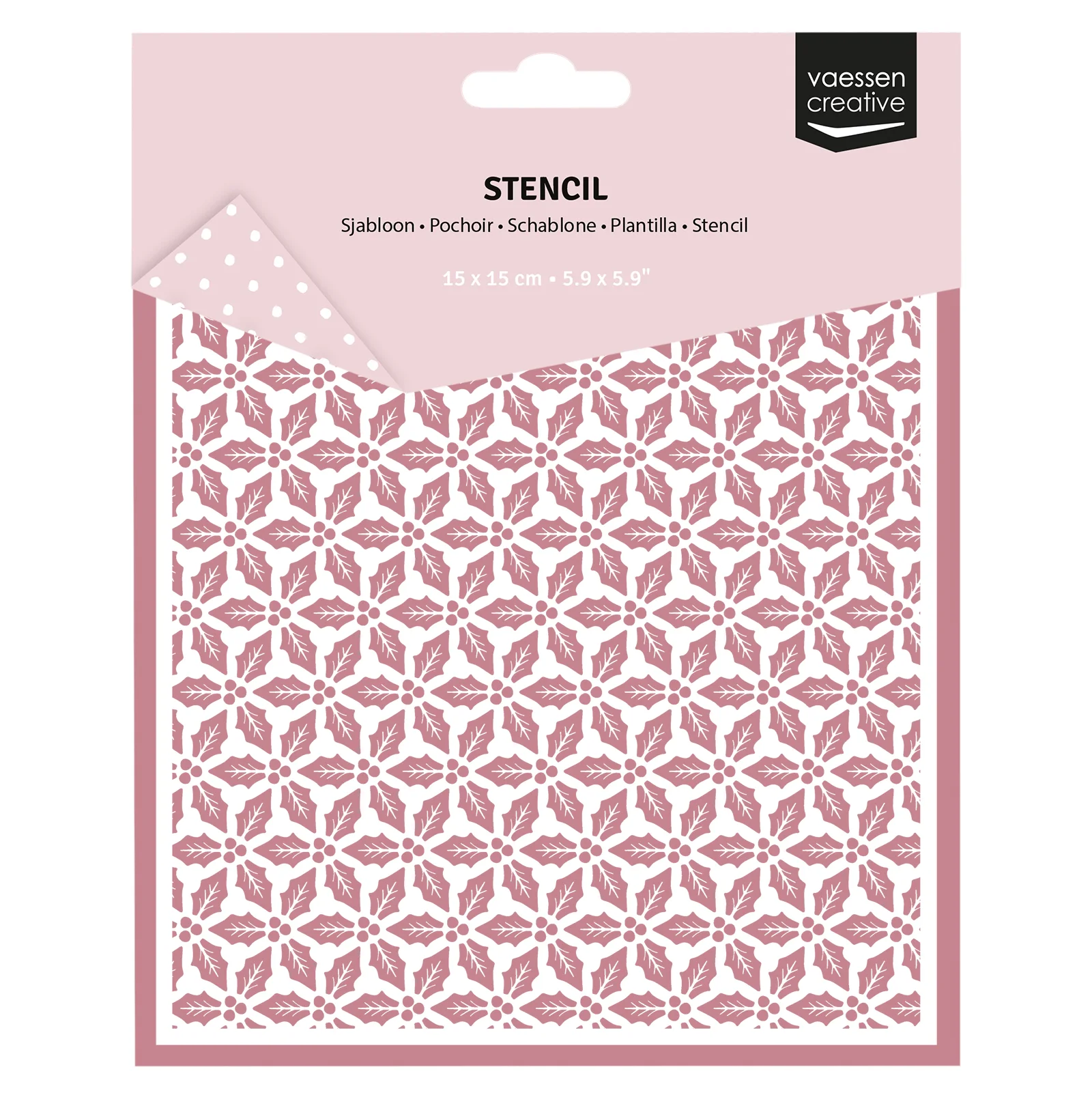 3625-0117 Vaessen Creative • Stencil Holly Leaves
