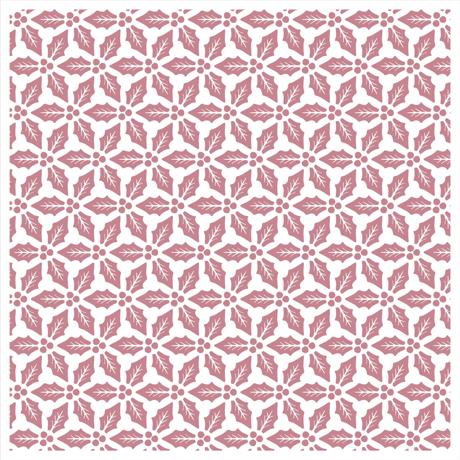 3625-0117 Vaessen Creative • Stencil Holly Leaves