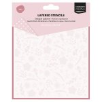 3625-0119  Vaessen Creative • Stencil Flowers & Stars 3pcs