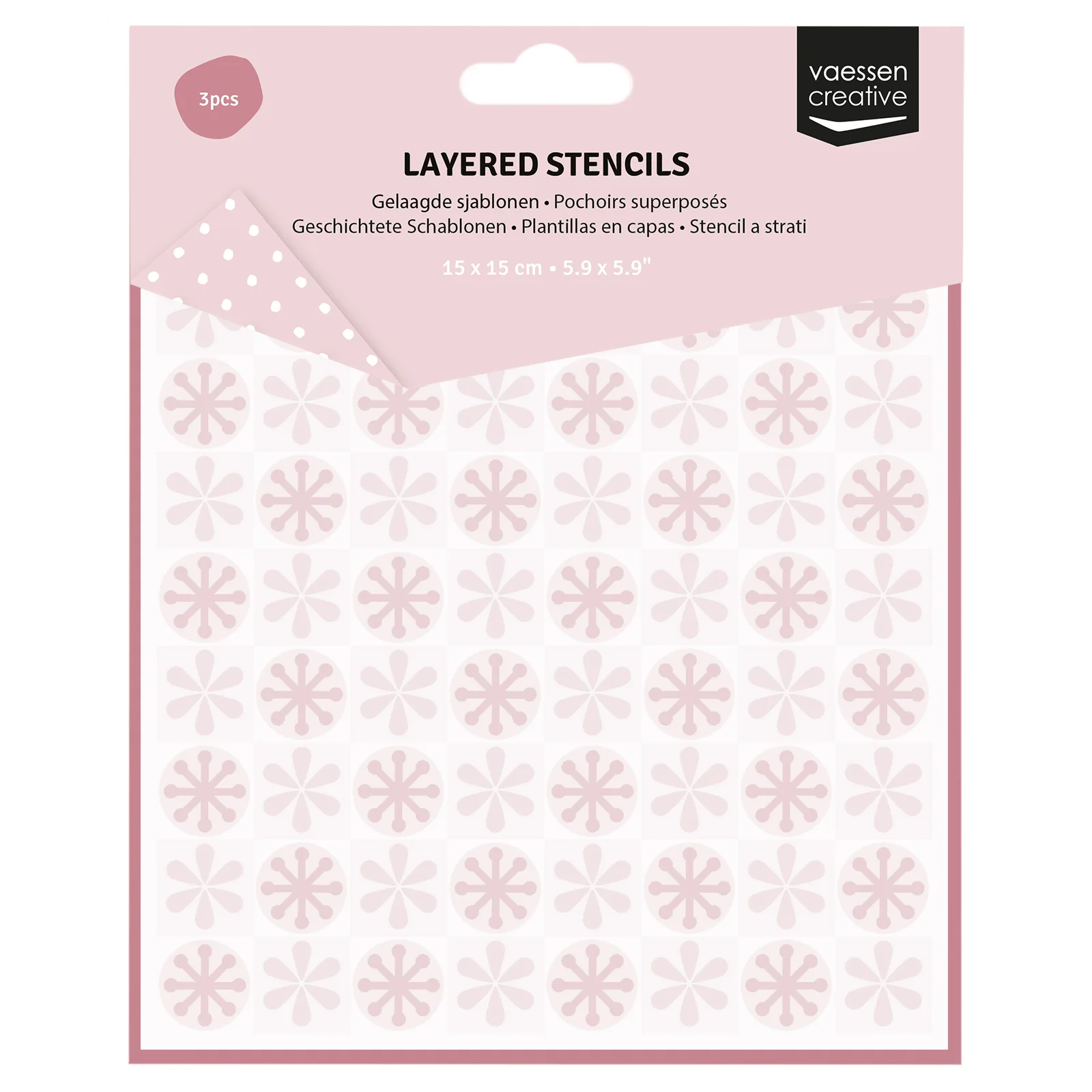 3625-0120 Vaessen Creative • Stencil Checkered Pattern