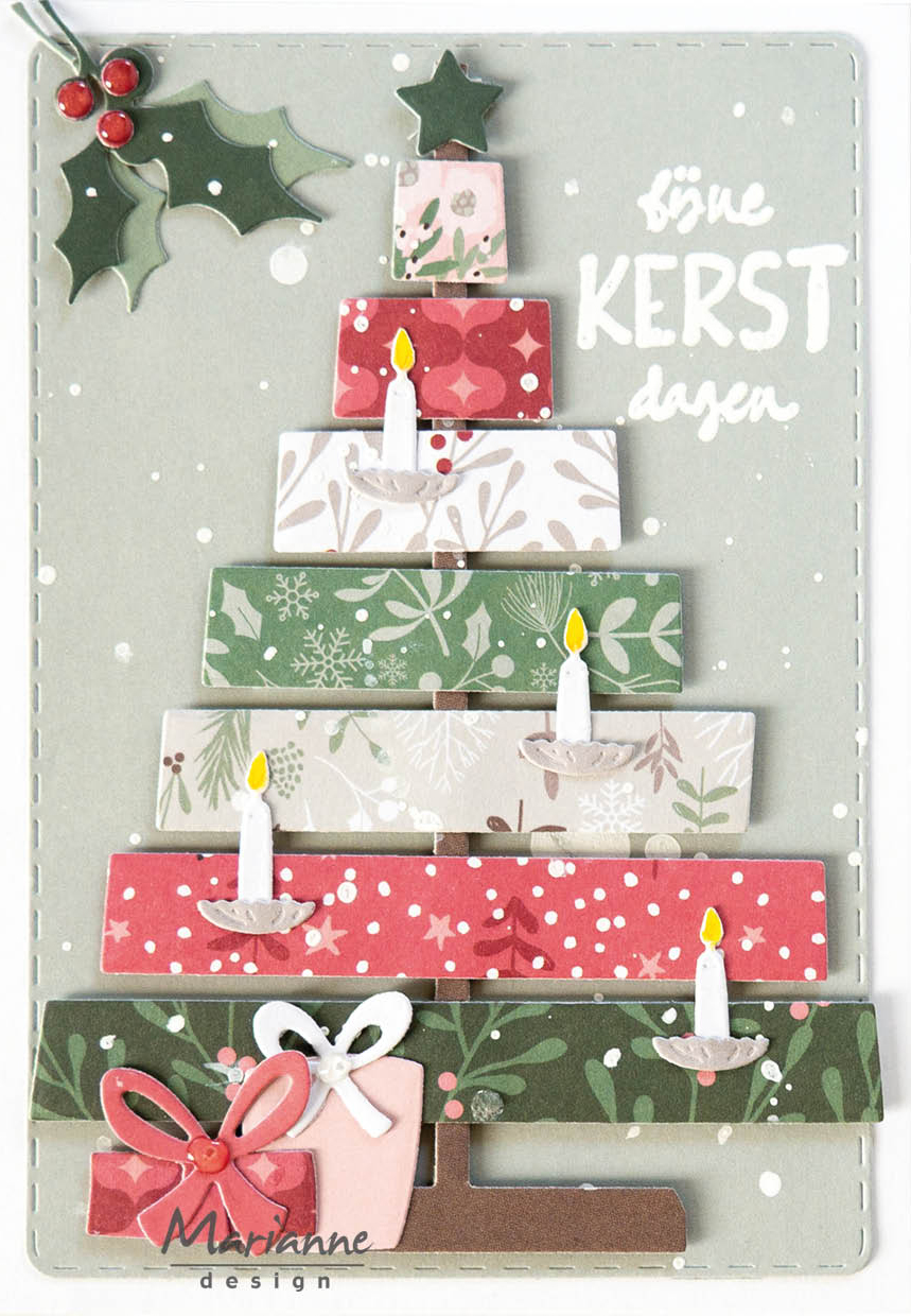 COL1577 Dies Marianne Design Collectables -Wooden Christmas Tree