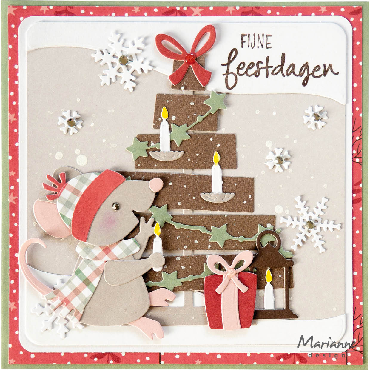 COL1577 Dies Marianne Design Collectables -Wooden Christmas Tree