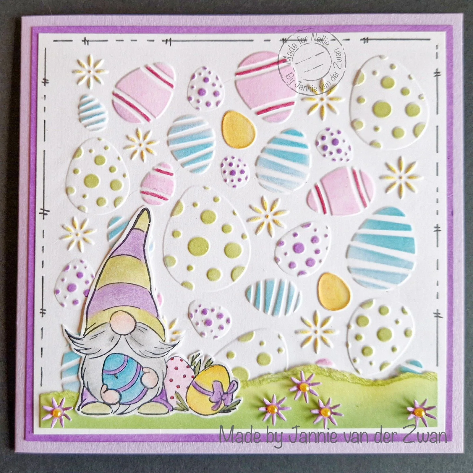 EF3D066 Nellie's Choice • 3D Embossing Folder Background Easter Eggs