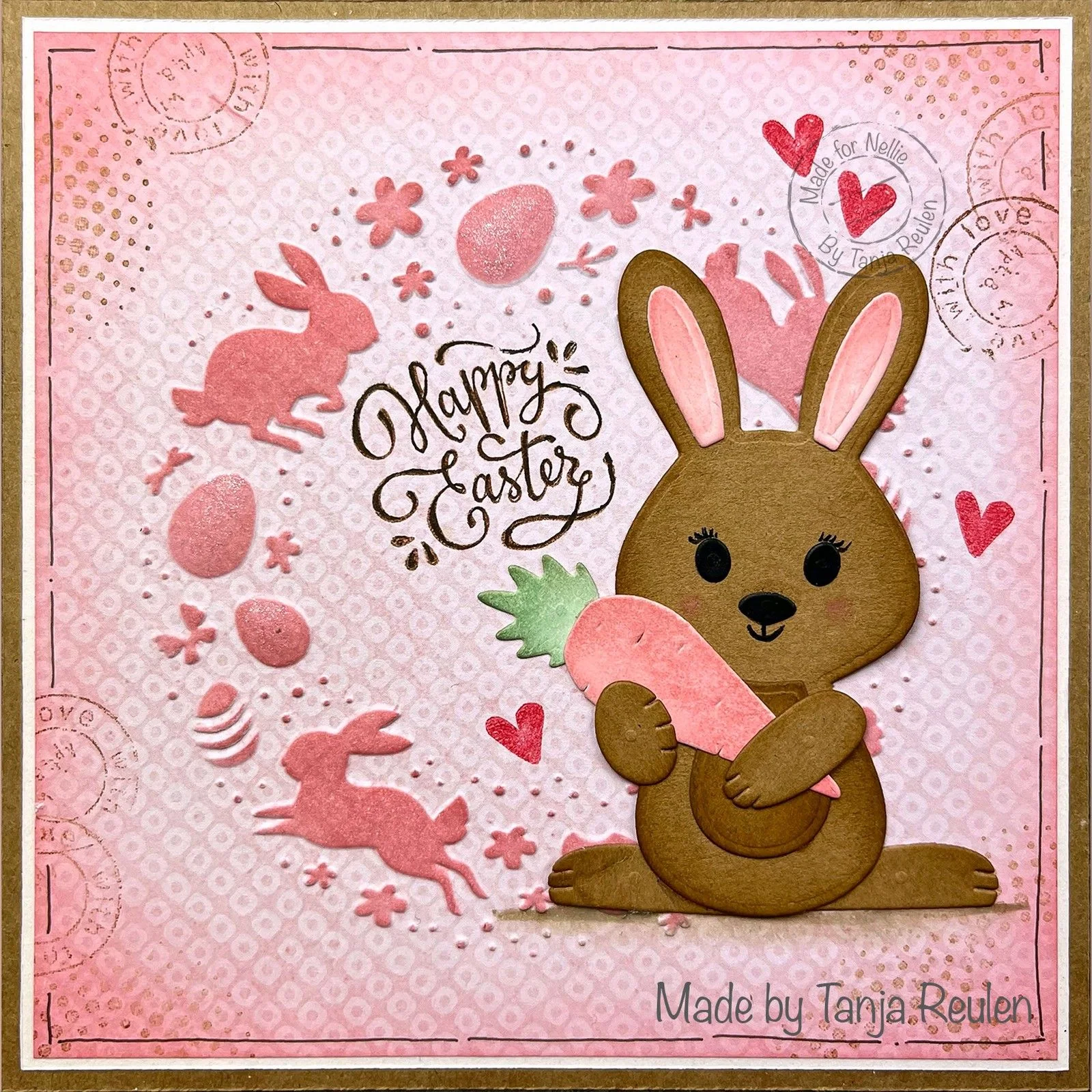 EF3D067 Nellie's Choice • 3D Embossing Folder Easter Wreath
