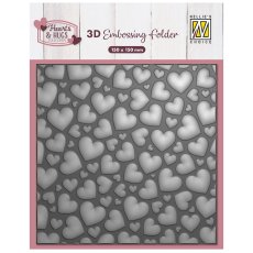 EF3D106 Nellie's Choice • 3D Embossing Folder pop Up Hearts