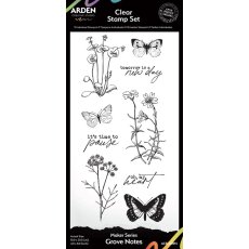 ACSCS0015 Laurel Grove Maker Series 4x8 Inch Clear Stamp Set Grove Notes