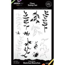 ACSCS0017 Laurel Grove Maker Series 6x8 Inch Clear Stamp Set Sketched Branches 