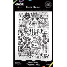 ACSCS0018 Laurel Grove Maker Series 4x6 Inch Background Stamp Typecast Mix 