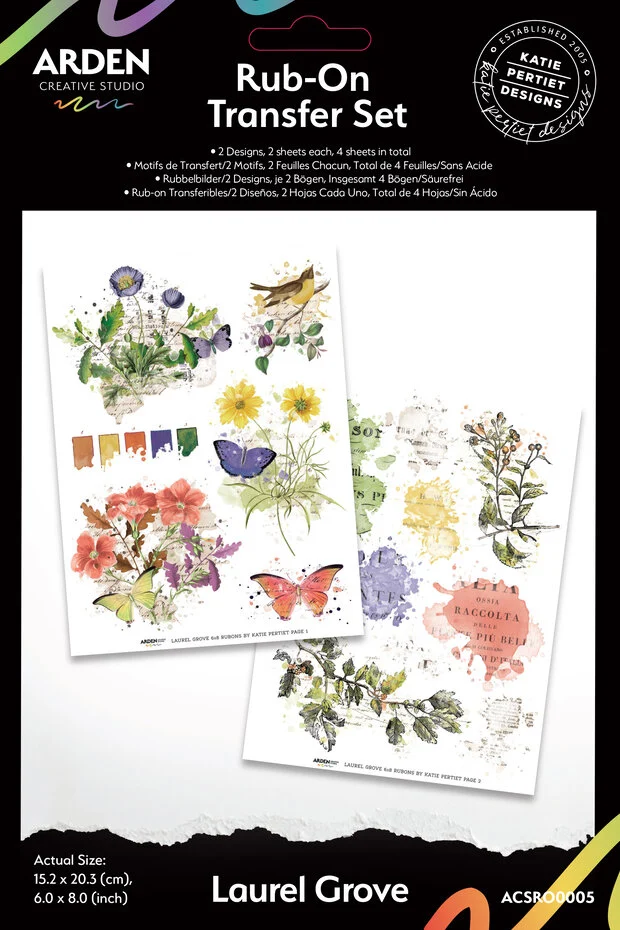 ACSRO0005 Laurel Grove 6x8 Inch Rub-On Transfer Set