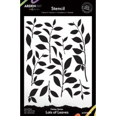 ACSST0010 Laurel Grove Maker Series 6x8 Inch Stencil Lots of Leaves 