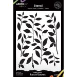 ACSST0010 Laurel Grove Maker Series 6x8 Inch Stencil Lots of Leaves
