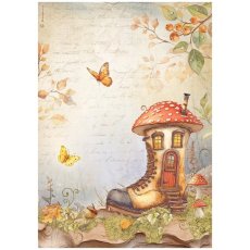 DFSA41061 Candy Christmas A4 Rice Paper-Boot House