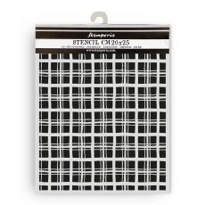 KSTD186 Whispering Woods Thick Stencil 20x25cm Tartan Pattern
