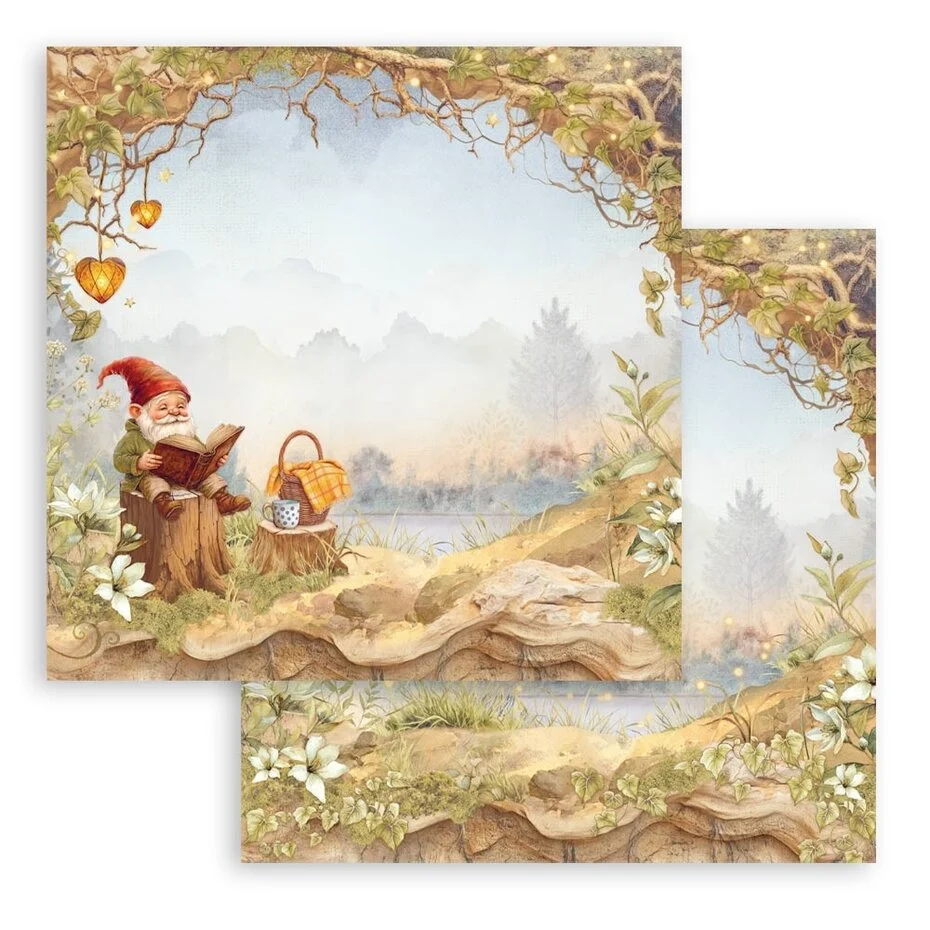 SBBL175 Stamperia Whispering Wood 12x12 Inch Paper Pack