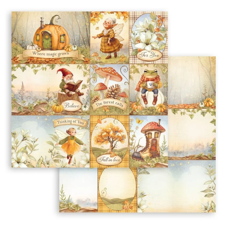 SBBL175 Stamperia Whispering Wood 12x12 Inch Paper Pack