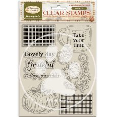 WTK226 Whispering Wood-Cup and Pumpkin- Clear Stamp