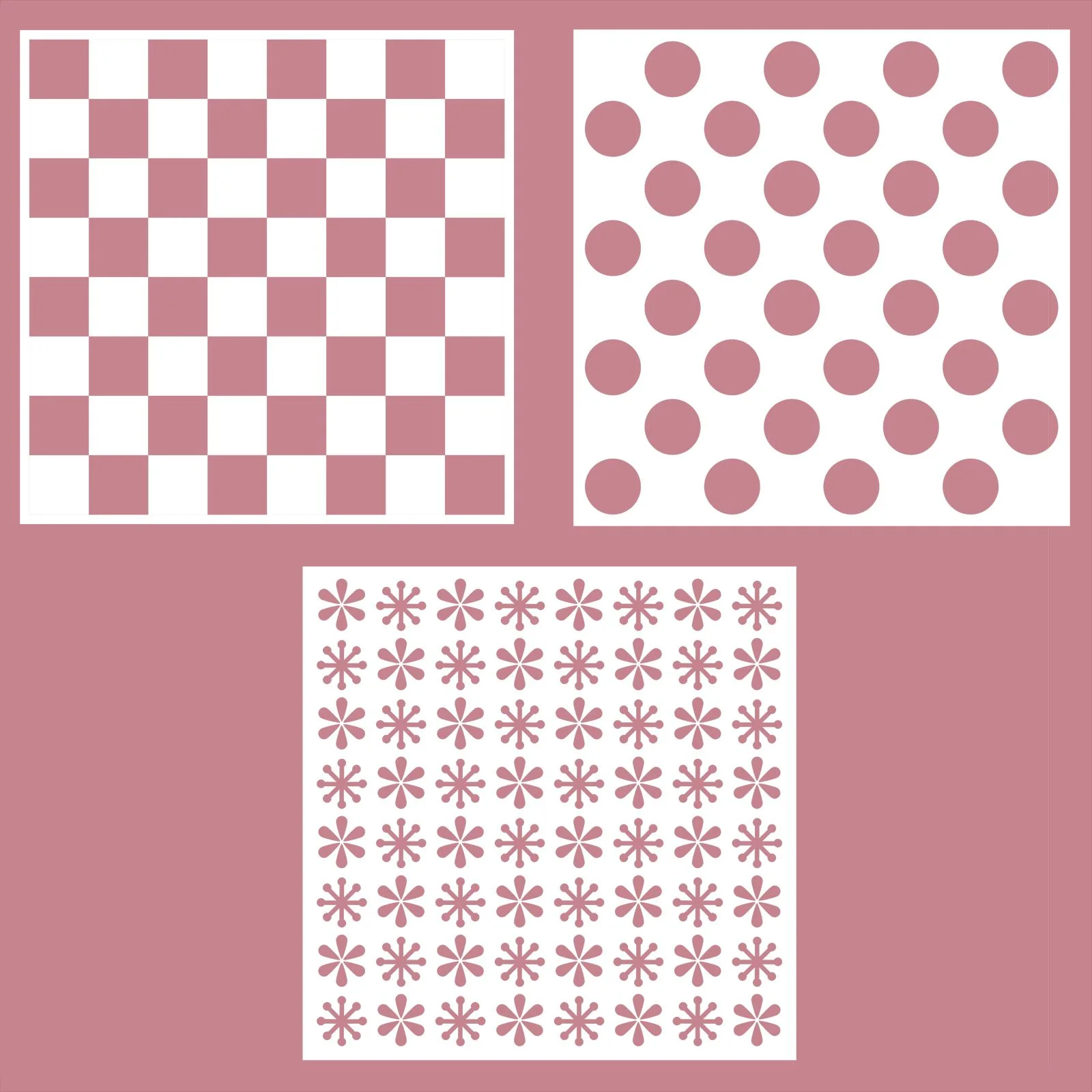 3625-0120 Vaessen Creative • Stencil Checkered Pattern