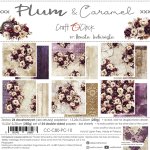 CC-C80-PC-10 PLUM & CARAMEL- a set of papers 15,25x15,25cm