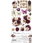 CC-C80-PC-11 PLUM & CARAMEL - EXTRAS set -  FLOWERS & MORE