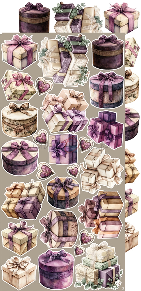 CC-C80-PC-12 PLUM & CARAMEL EXTRAS set -PLUM