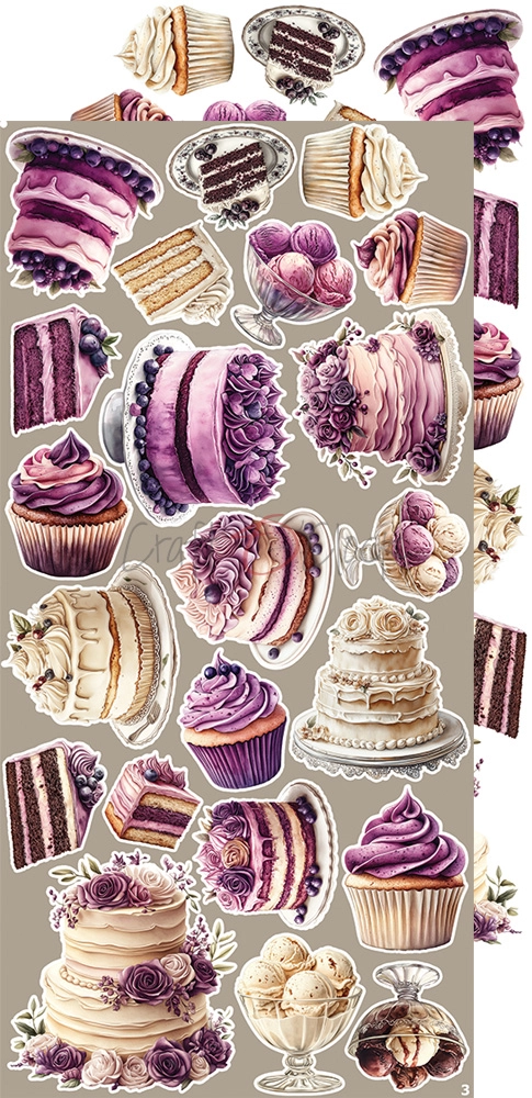 CC-C80-PC-12 PLUM & CARAMEL EXTRAS set -PLUM