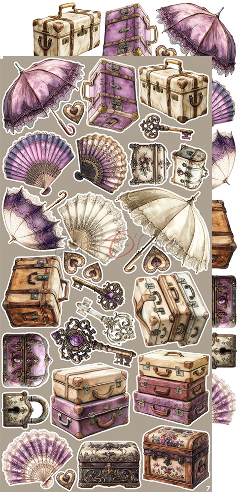 CC-C80-PC-12 PLUM & CARAMEL EXTRAS set -PLUM