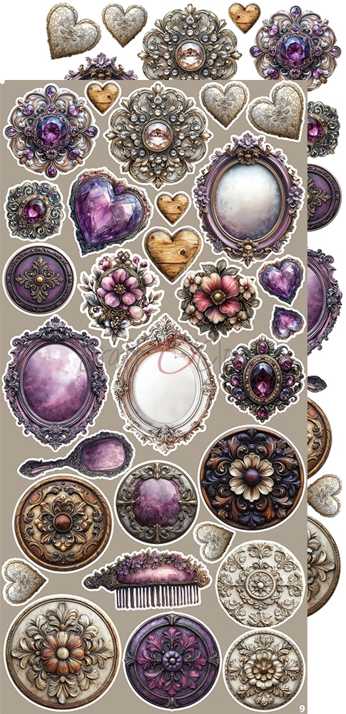 CC-C80-PC-12 PLUM & CARAMEL EXTRAS set -PLUM