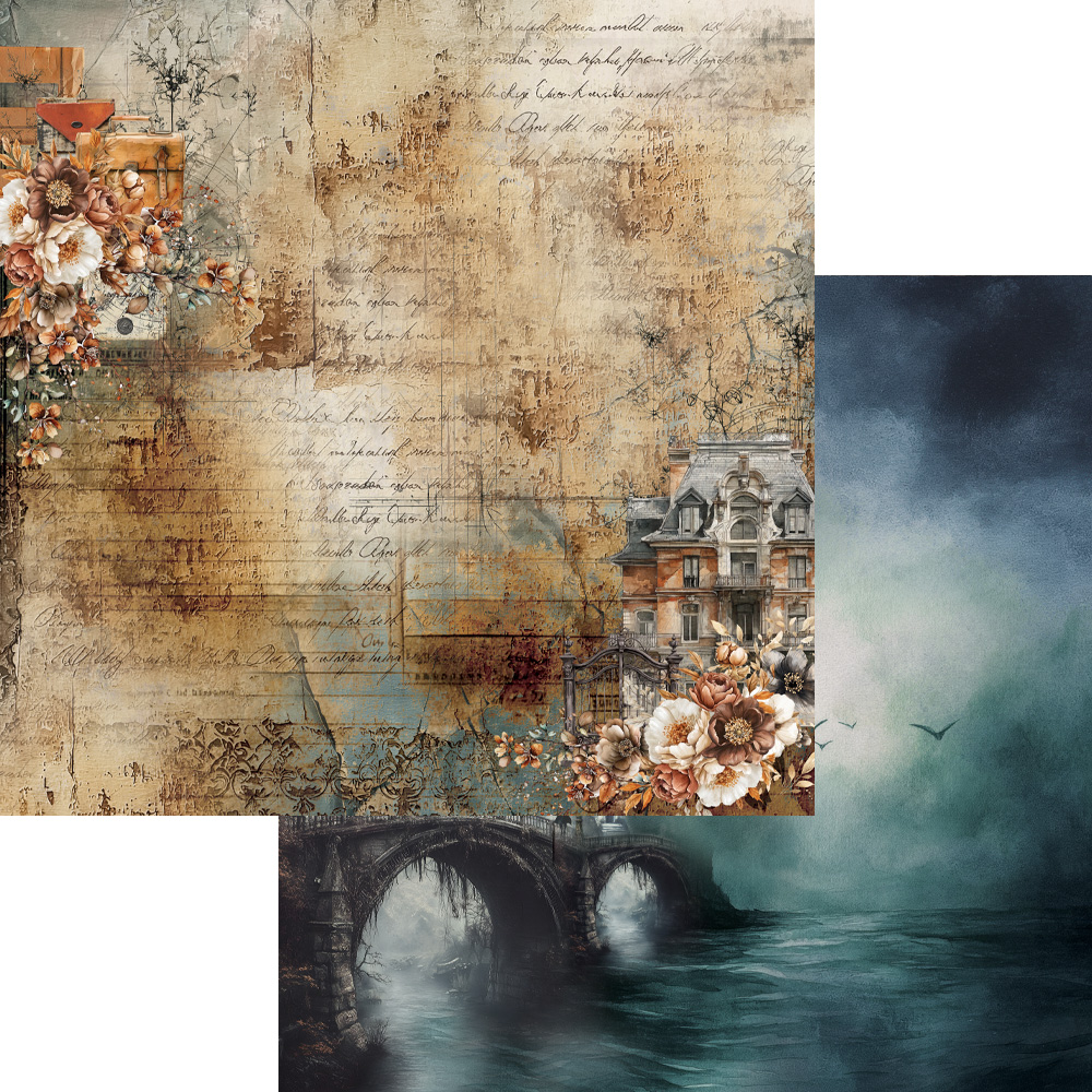 AA-BCD-08 Alchemy of Art - 8x8'' - A SET OF PAPERS 20,3x20,3cm Behind Closed Doors