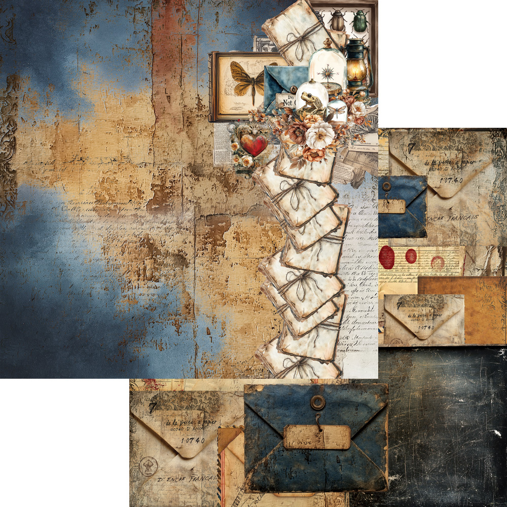 AA-BCD-08 Alchemy of Art - 8x8'' - A SET OF PAPERS 20,3x20,3cm Behind Closed Doors