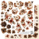 AA-BCD-09 Paper sheet 12x12'' Behind Closed Doors-Flowers