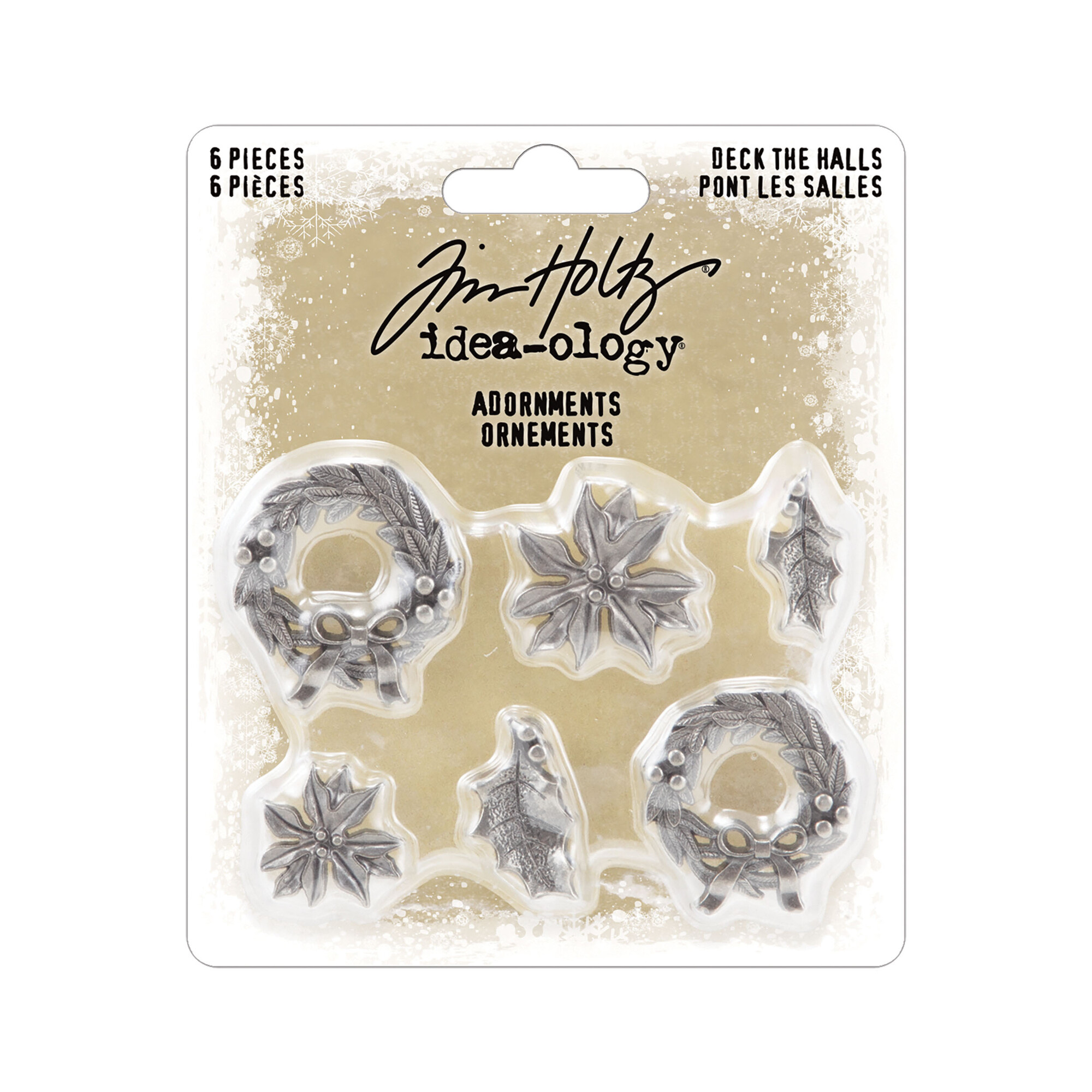 TH94354 Idea-ology Tim Holtz Adornments Deck The Halls
