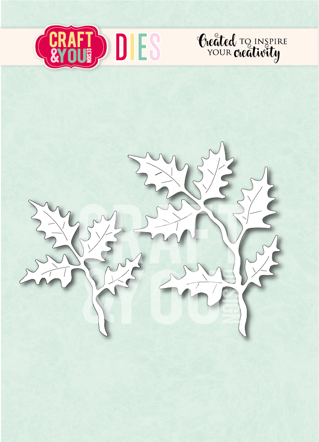 CW379 Cutting Die -Big Holly Leaves set Craft&You Design