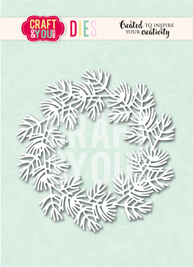 CW381 Cutting Die -Pine Wreath - Craft&You Design
